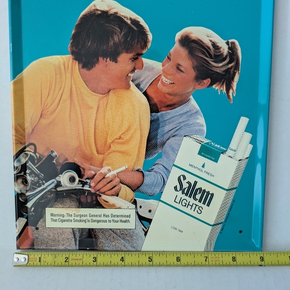 Vtg 1973 Salem Spirit Metal Tin Tobacco Advertising Salem Light Cigarettes - Picture 4 of 5